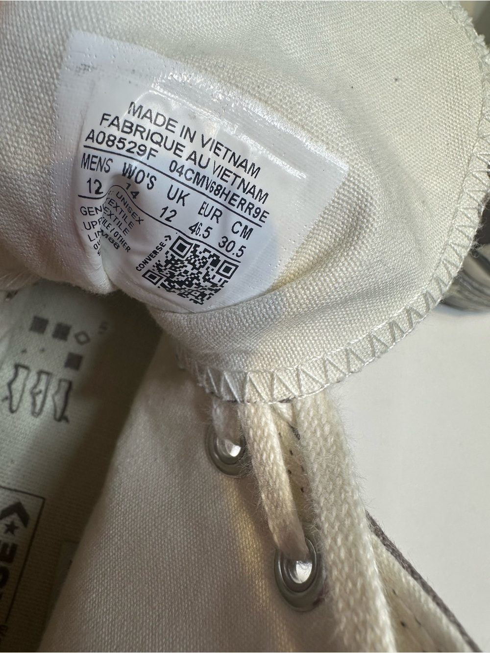 Converse High-Top Canvas Sneakers in Gray and White - Picture 7 of 8